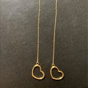 JCM 14k yellow gold threader earrings
